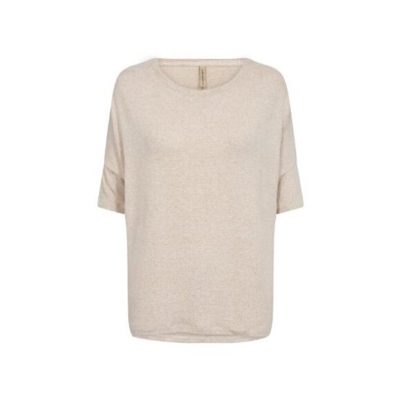 NWT SOYA CONCEPT Biara 96 Cream Short Sleeve Soft Knit - Picture 4 of 5